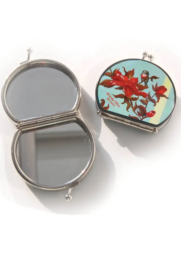 Woody Ellen Robin 50's Compact Mirror
