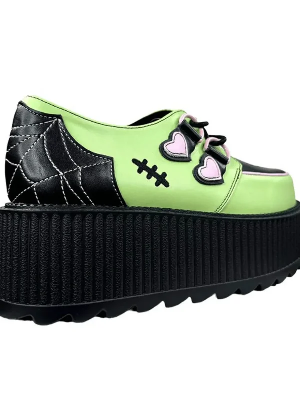 YRU Shoes x Hello Kitty Super Kreep Frankie Creepers Green