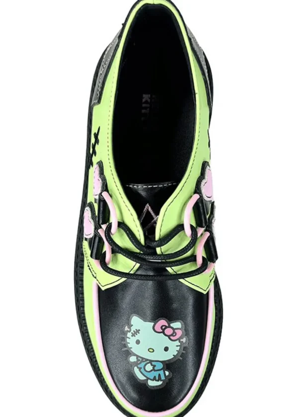 YRU Shoes x Hello Kitty Super Kreep Frankie Creepers Green