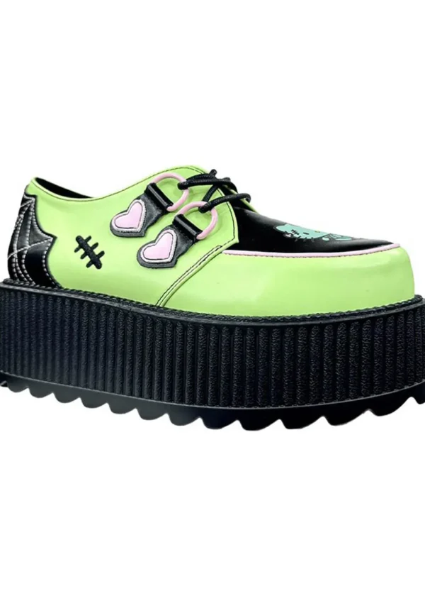 YRU Shoes x Hello Kitty Super Kreep Frankie Creepers Green