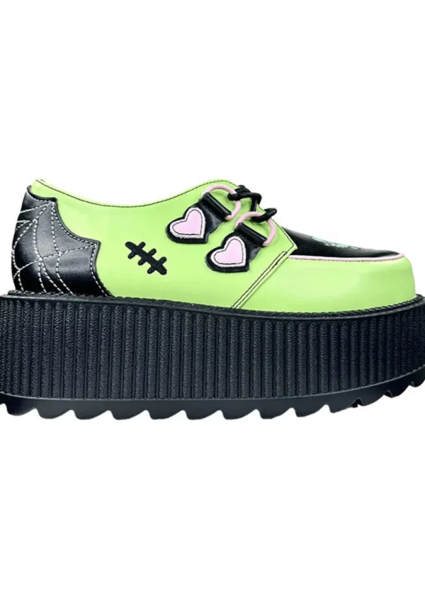 YRU Shoes x Hello Kitty Super Kreep Frankie Creepers Green