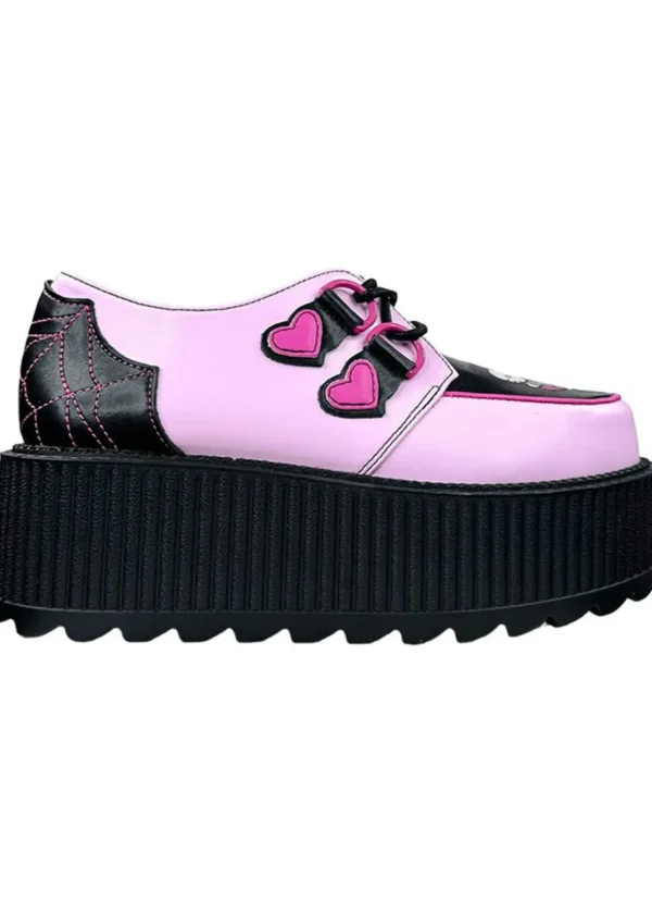 YRU Shoes x Hello Kitty Super Kreep Drac Creepers Pink