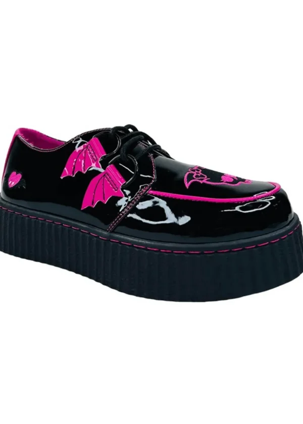 YRU Shoes x Monster High Creep Draculaura Creepers Black Pink