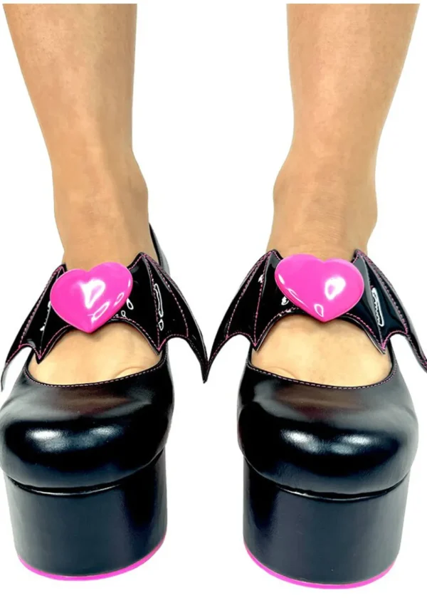 YRU Shoes x Monster High Deelite Draculaura Platform Pumps Black Red