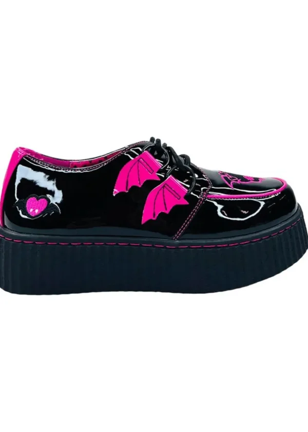 YRU Shoes x Monster High Creep Draculaura Creepers Black Pink