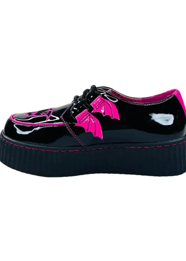 YRU Shoes x Monster High Creep Draculaura Creepers Black Pink