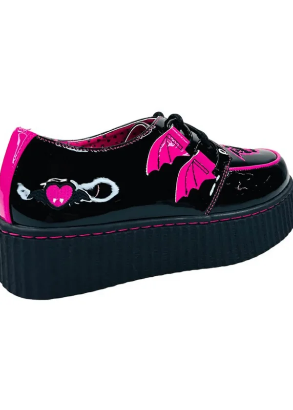 YRU Shoes x Monster High Creep Draculaura Creepers Black Pink
