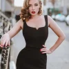 Zoe Vine Pandora 50's Pencil Dress Black