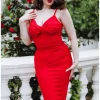 Zoe Vine Rae 50's Pencil Dress Red